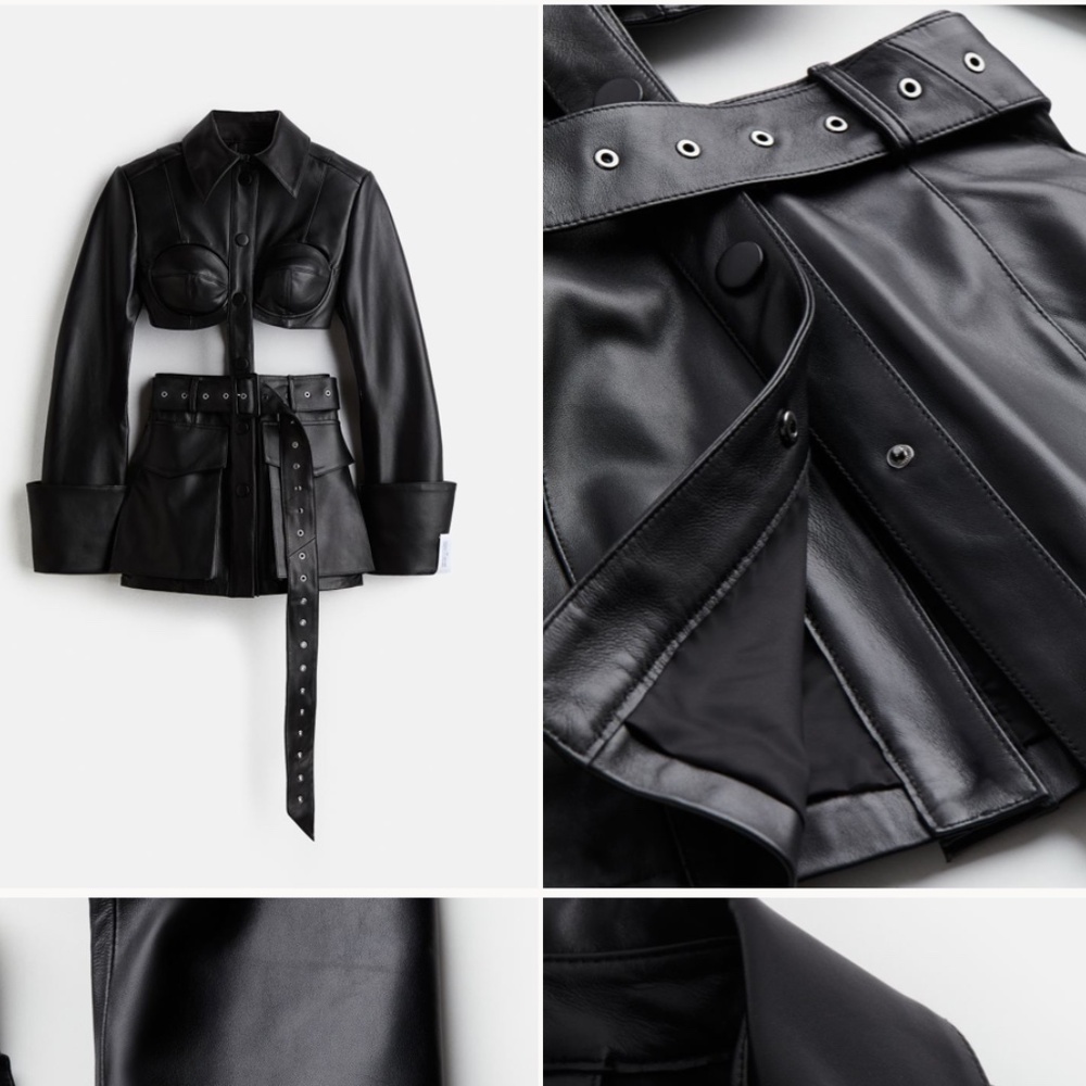 HM x ROKH LEATHER BLAZER - Picture 2 of 4